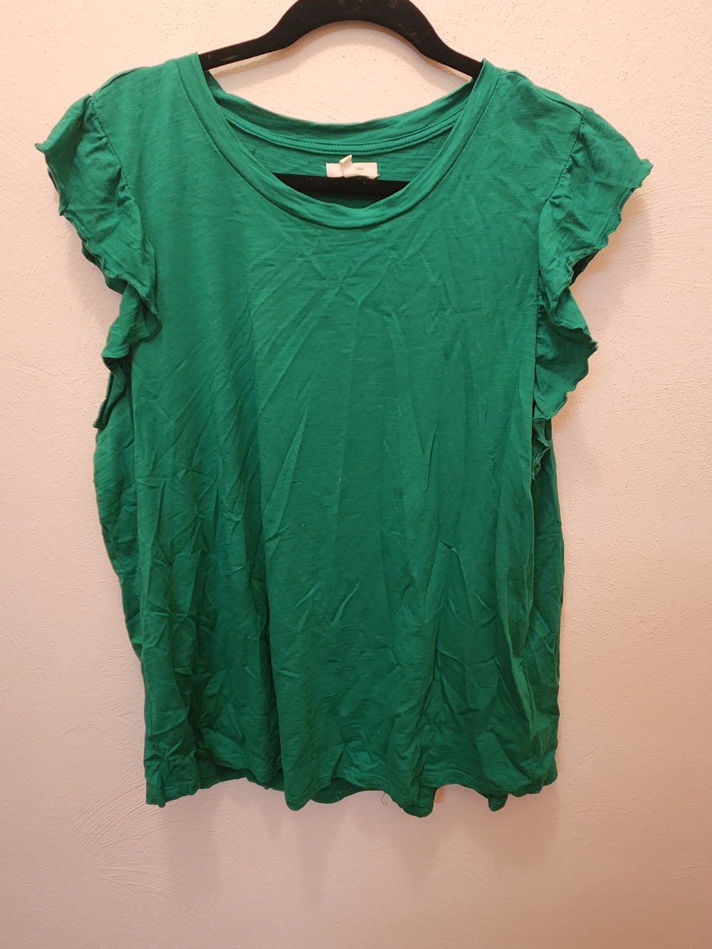 Maurices Green Ruffle Sleeve Short Sleeve Tee Size 1X